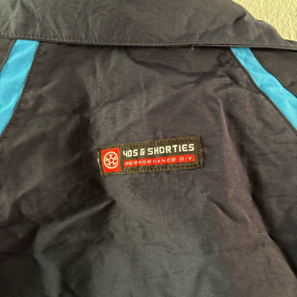 40s & Shorties- unisex windbreaker jacket in navy blue - Picture 3 of 4